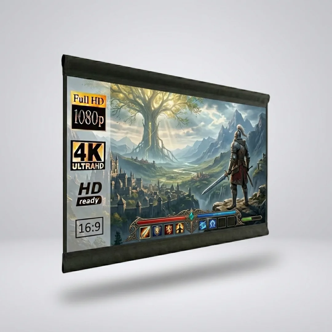 120 Inches Fabric Projector Screen 16:9 Ratio 5ft (H) x 9ft (W)