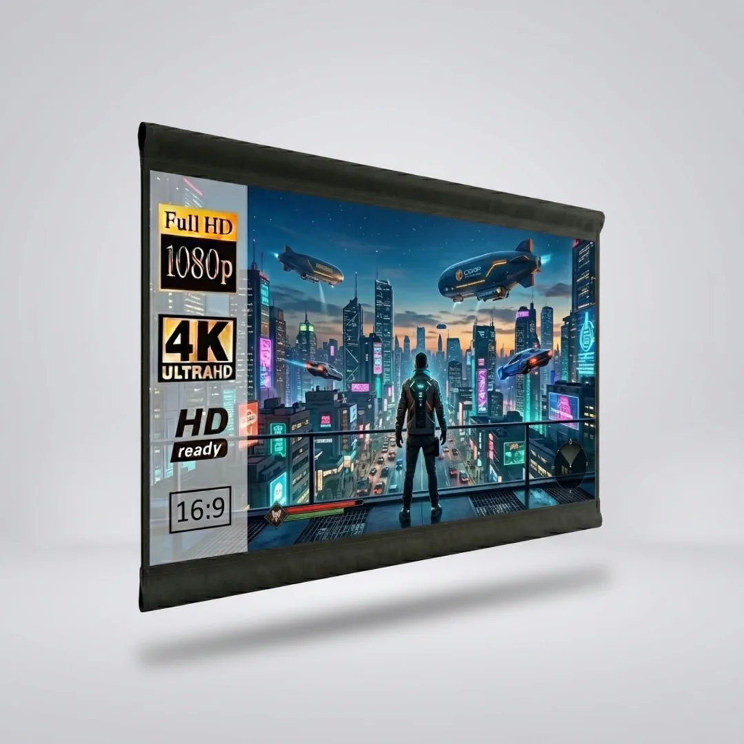 150 Inches Fabric Projector Screen 16:9 Ratio 6ft (H) x 11ft (W)