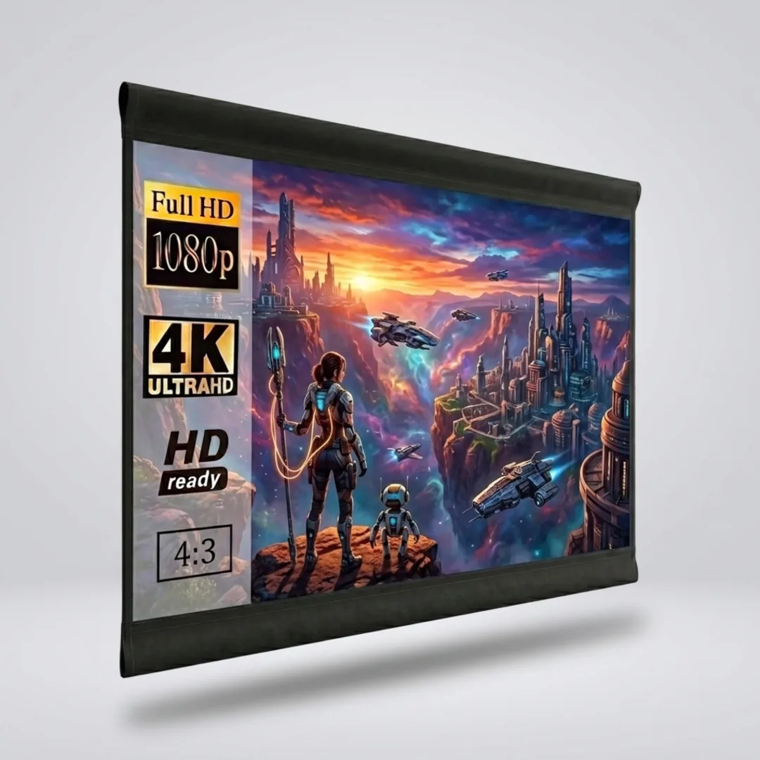 150 Inches Fabric Projector Screen 4:3 Ratio 8ft (H) x 10ft (W)