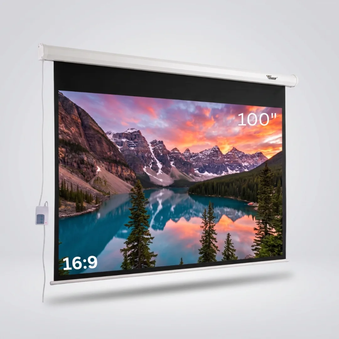 100 Inches Motorized Projector Screen 16:9 Ratio 5ft (H) x 7ft (W)