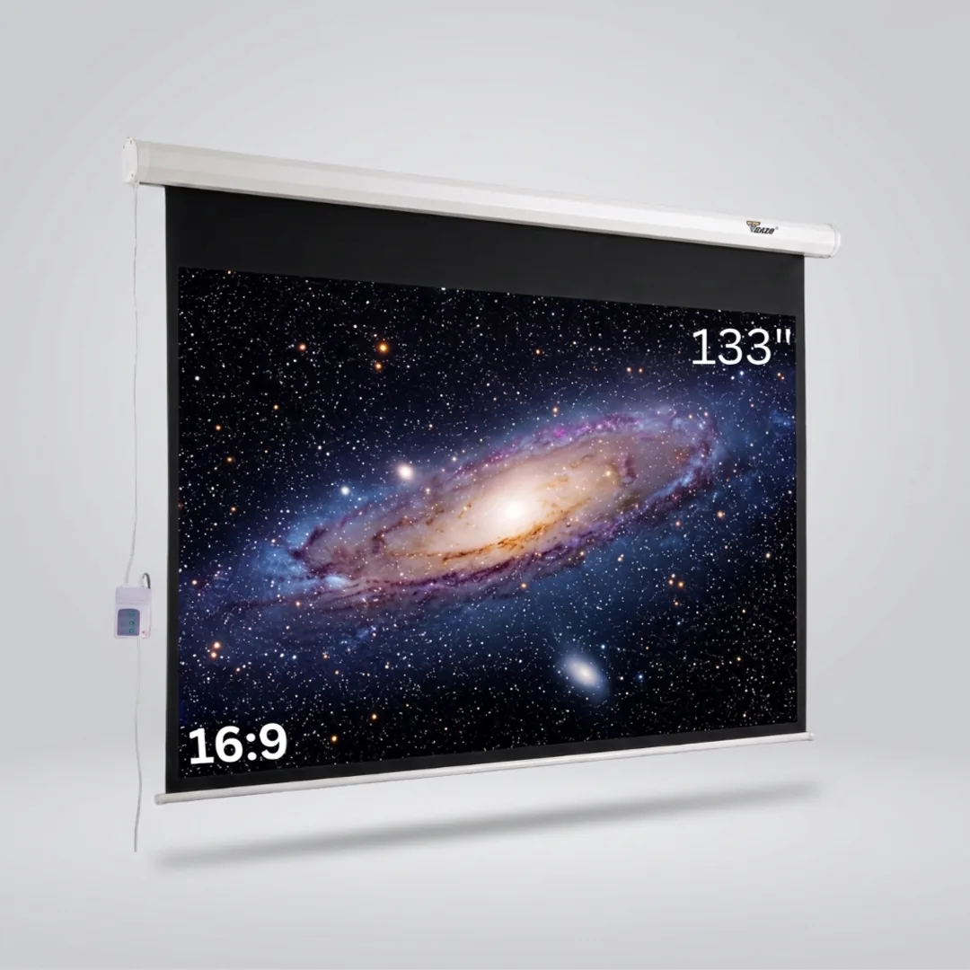 133 Inches Motorized Projector Screen 16:9 Ratio 6ft (H) x 10ft (W)