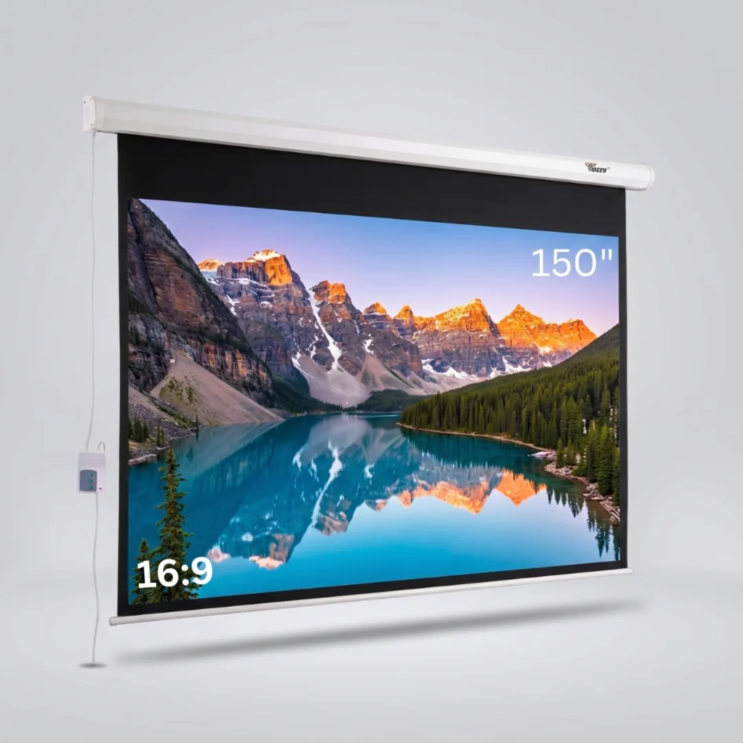 150 Inches Motorized Projector Screen 16:9 Ratio 6ft (H) x 11ft (W)