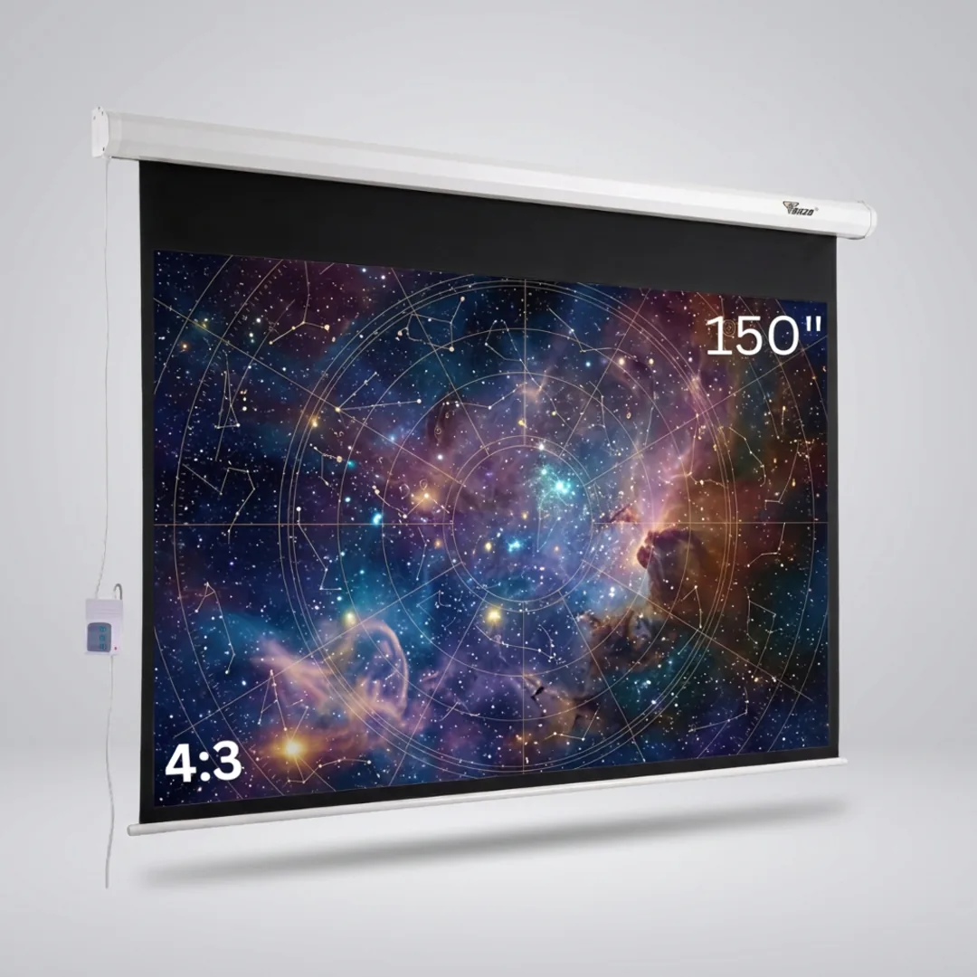 150 Inches Motorized Projector Screen 4:3 Ratio 8ft (H) x 10ft (W)