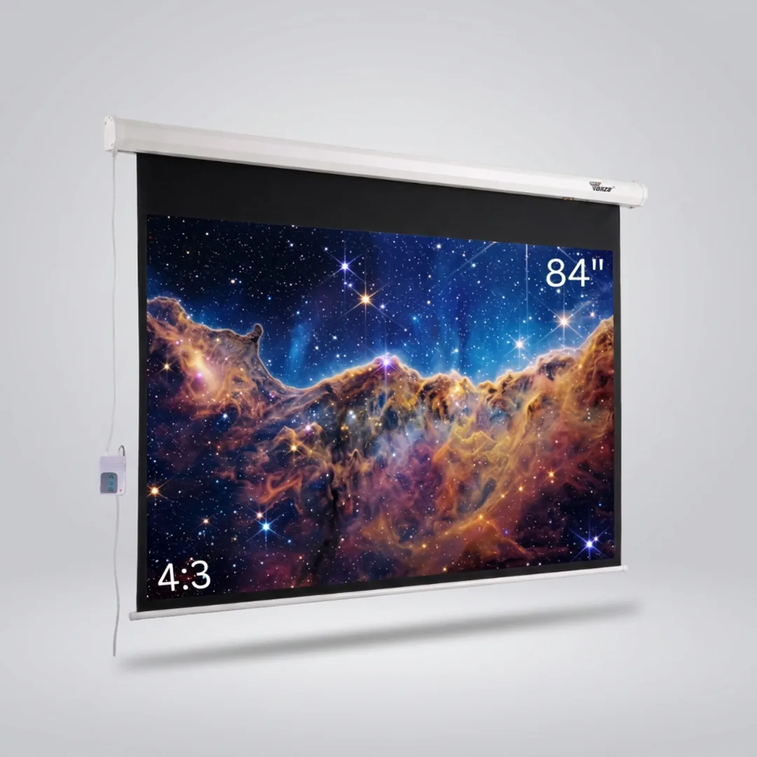 84 Inches Motorized Projector Screen 4:3 Ratio 4ft (H) x 6ft (W)