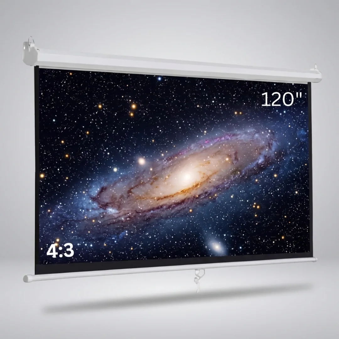 120 Inches Autolock Projector Screen 4:3 Ratio 6ft (H) x 8ft (W)