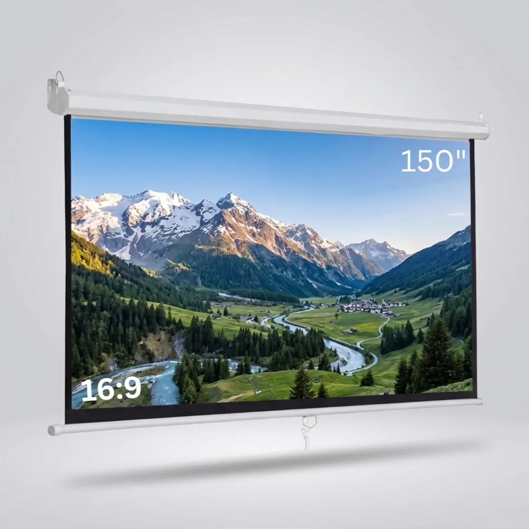 150 Inches Autolock Projector Screen 16:9 Ratio 6ft (H) x 11ft (W)