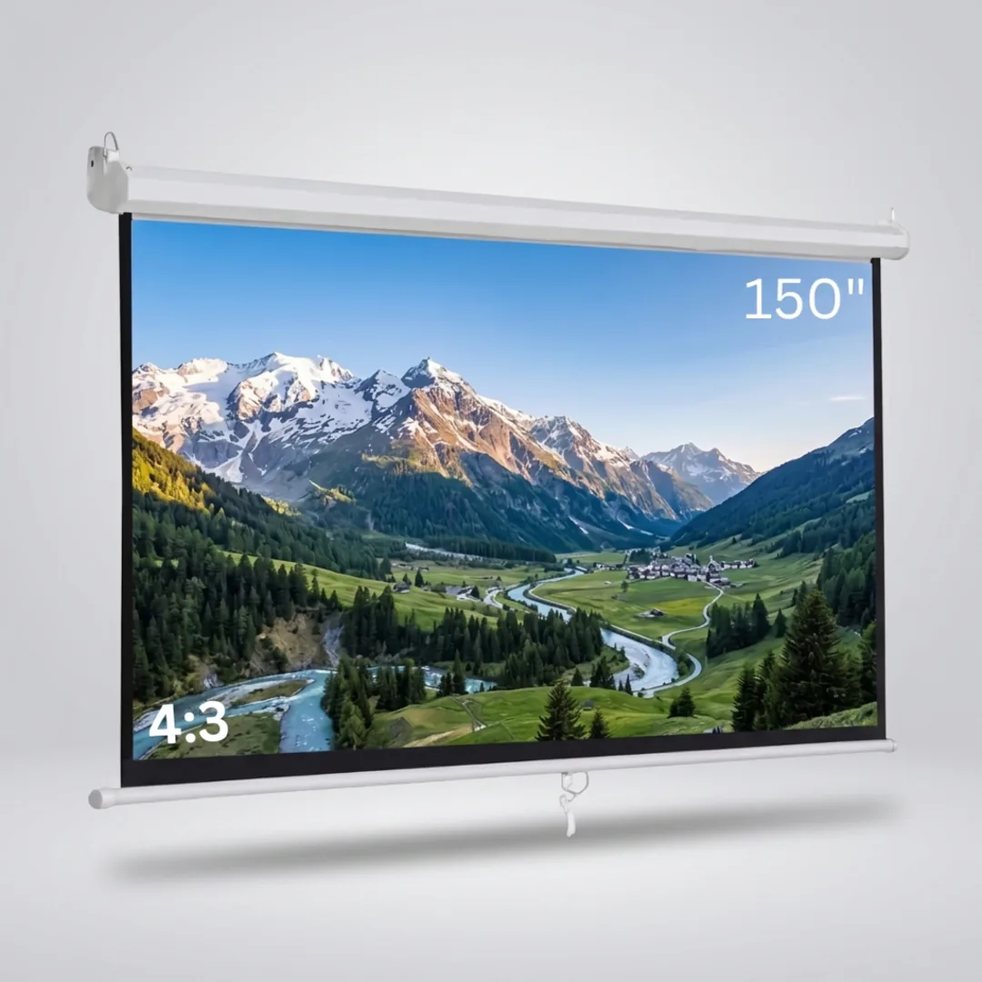 150 Inches Autolock Projector Screen 4:3 Ratio 8ft (H) x 10ft (W)