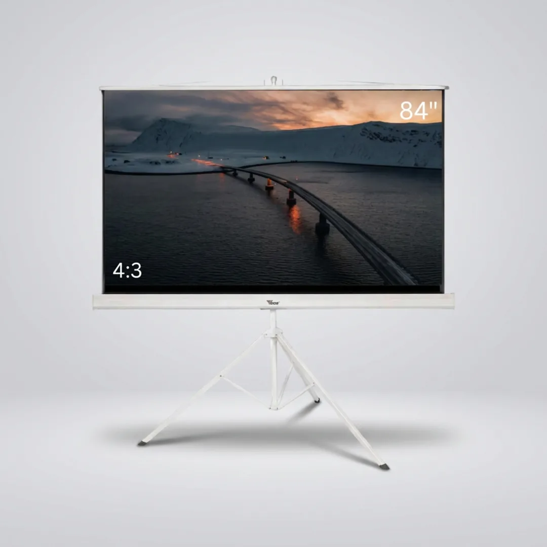 84 Inches Tripod Projector Screen 4:3 Ratio 4ft (H) x 6ft (W)